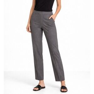 Akris Punto Wool Straight Leg Tailored Trousers Quiet Luxury Career Office Chic